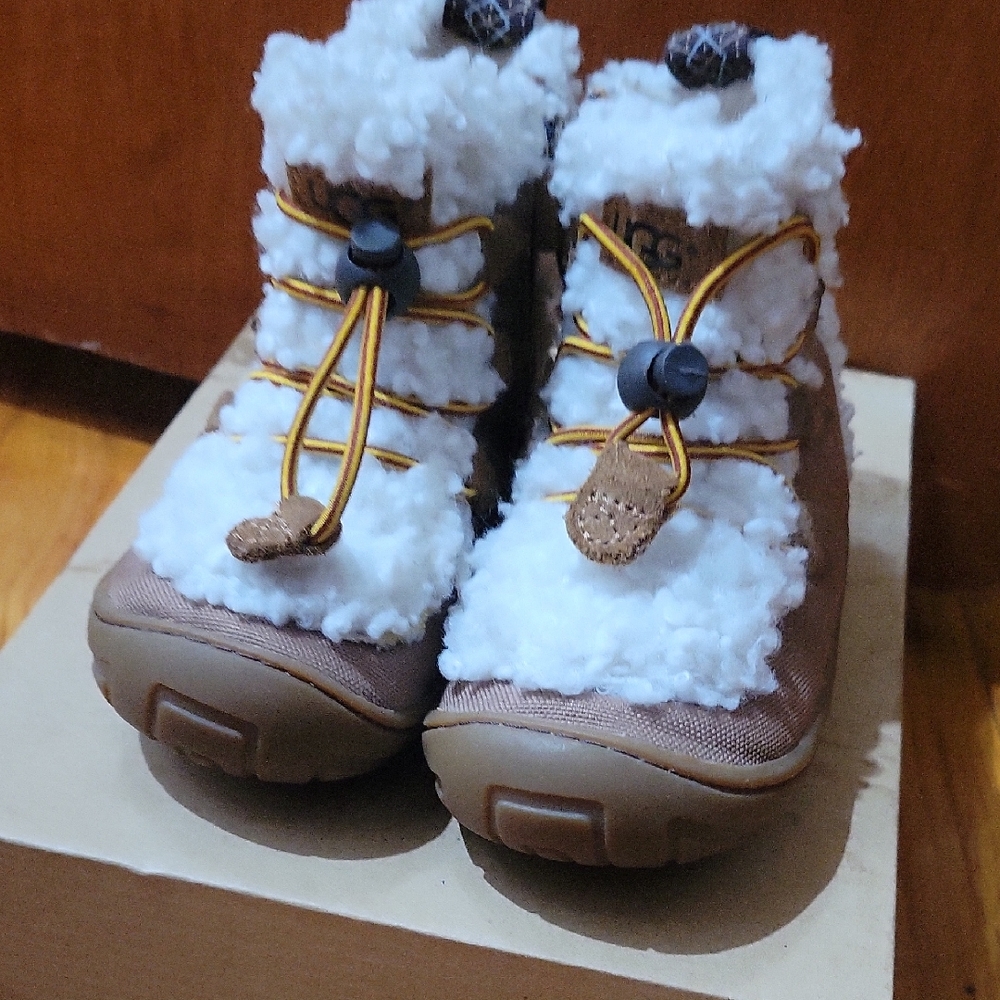 UGG Kids Tan and Cream Boots